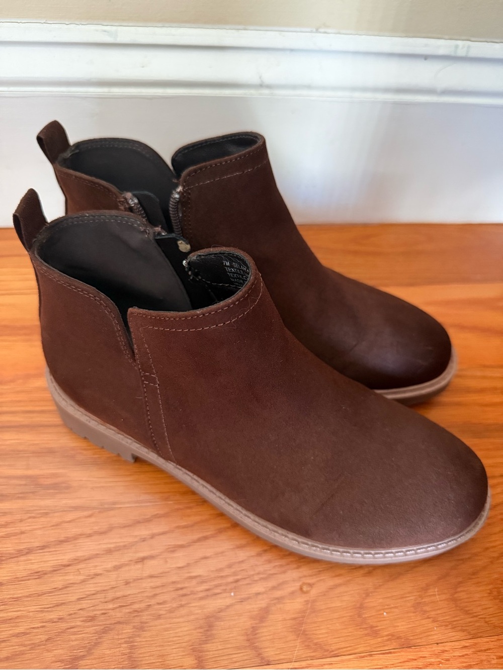 Esprit Brown Suede Ankle Booties